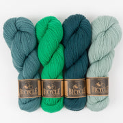 West Wool ENCHANTED GREEN Merino wool Fingering Quick Kits