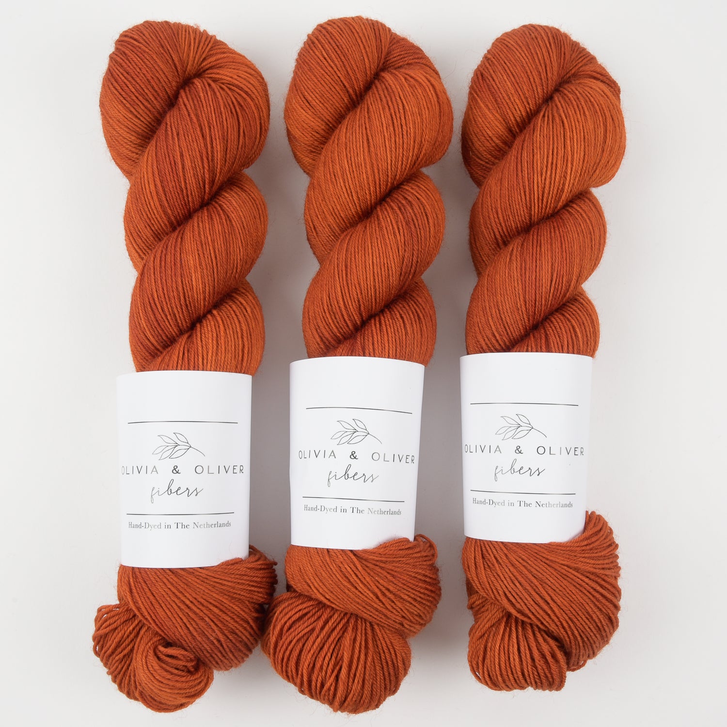Olivia & Oliver OLIVIA BFL - GREAT WALL BFL Wool Blue Faced Leicester Fingering orange Yarn