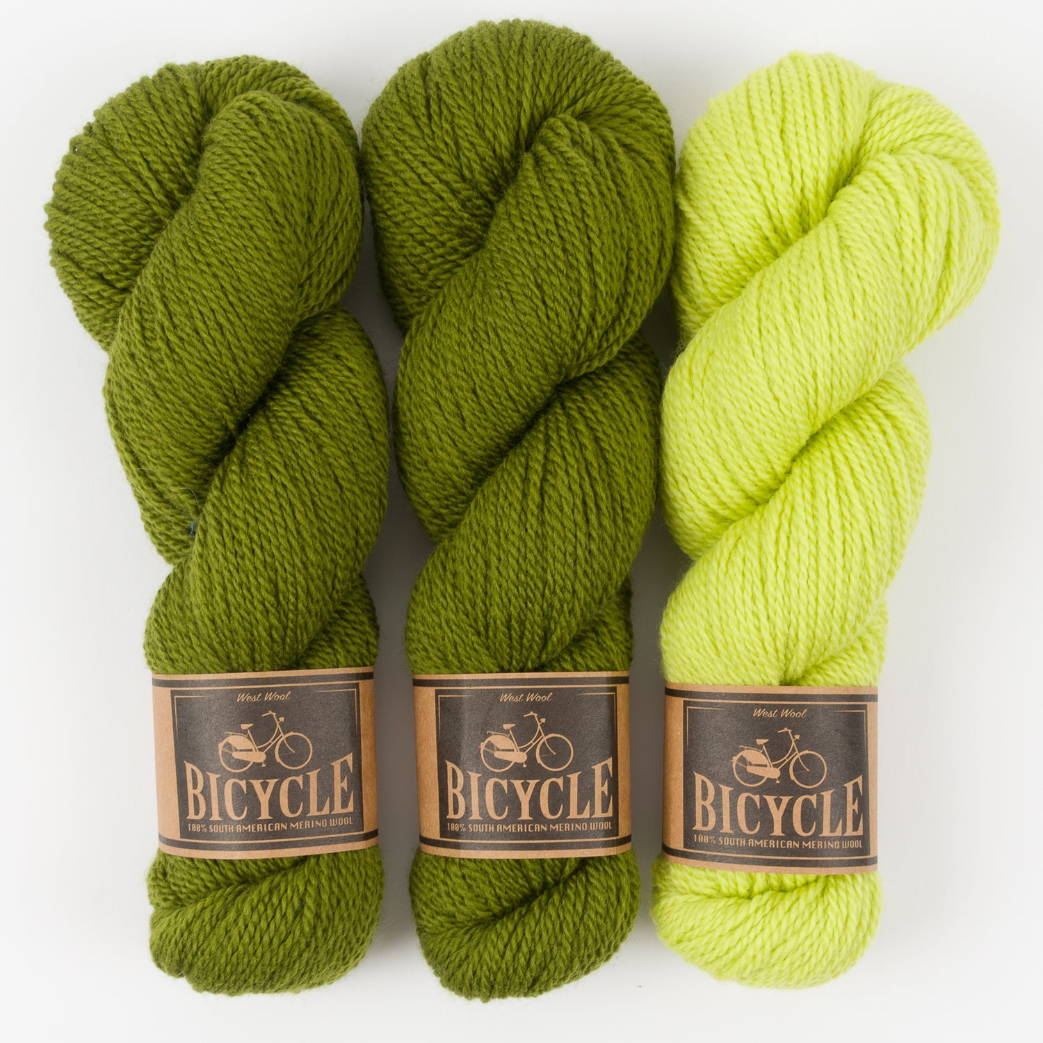 West Wool GREEN JUICE Merino wool Fingering Quick Kits