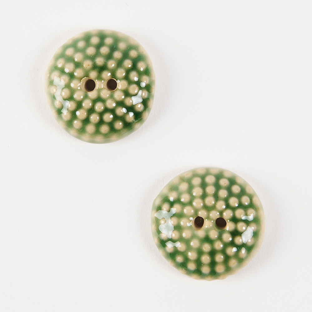 Incomparable Buttons GREEN RAISED DOT BUTTONS Button