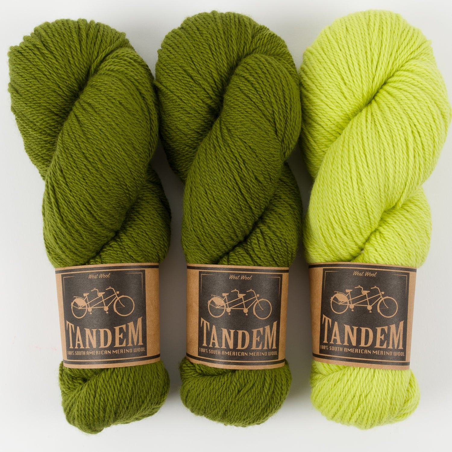 West Wool GREEN VINEGAR Merino wool DK Quick Kits