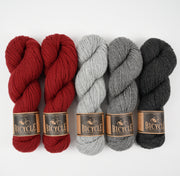 West Wool GREY BERRY Merino wool Fingering Quick Kits