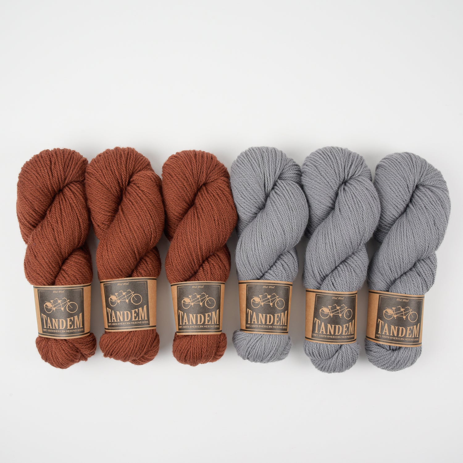 West Wool GREY CHESTNUT Merino wool DK Quick Kits