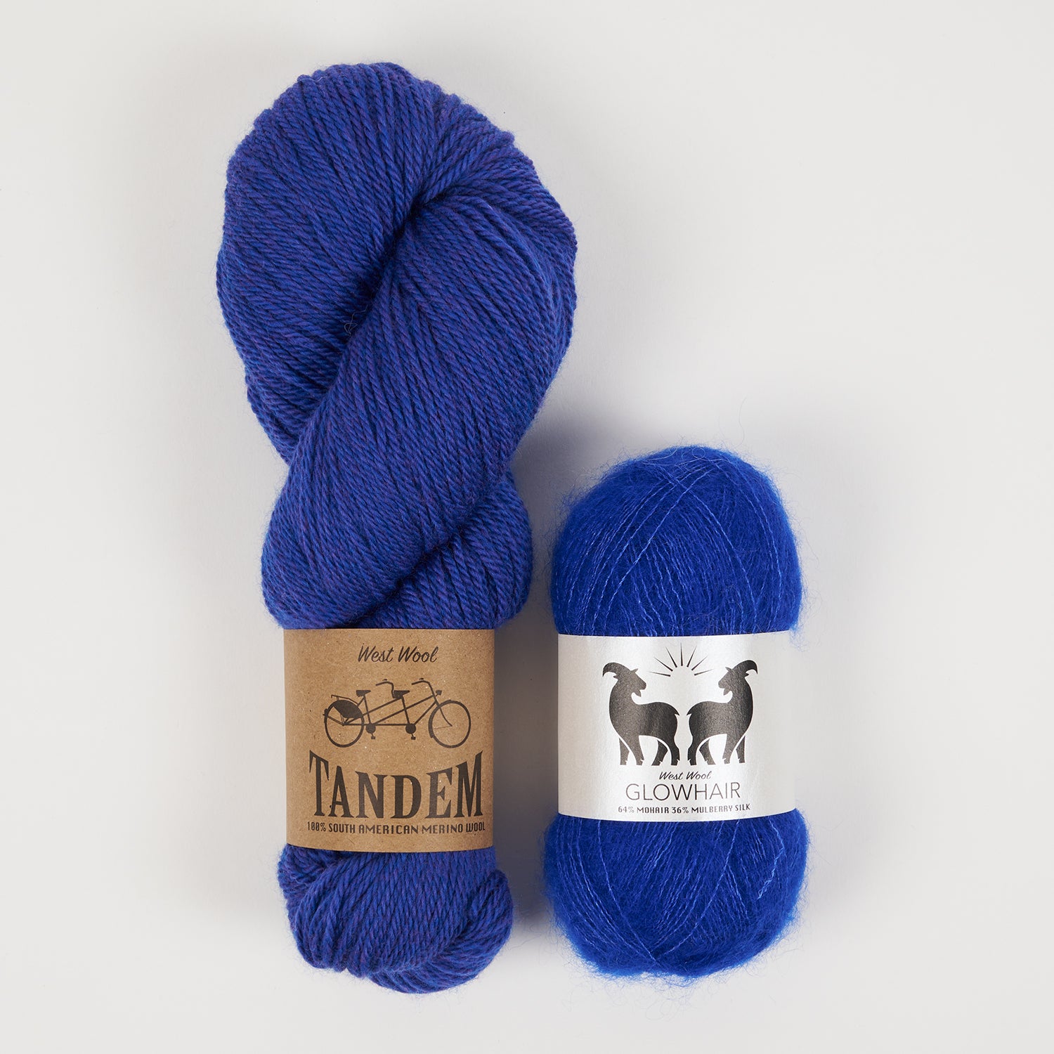 West Wool GREYKJAVIK SHAWL - ROYAL COBALT Mohair Silk Merino wool DK Lace blue Westknits Kits