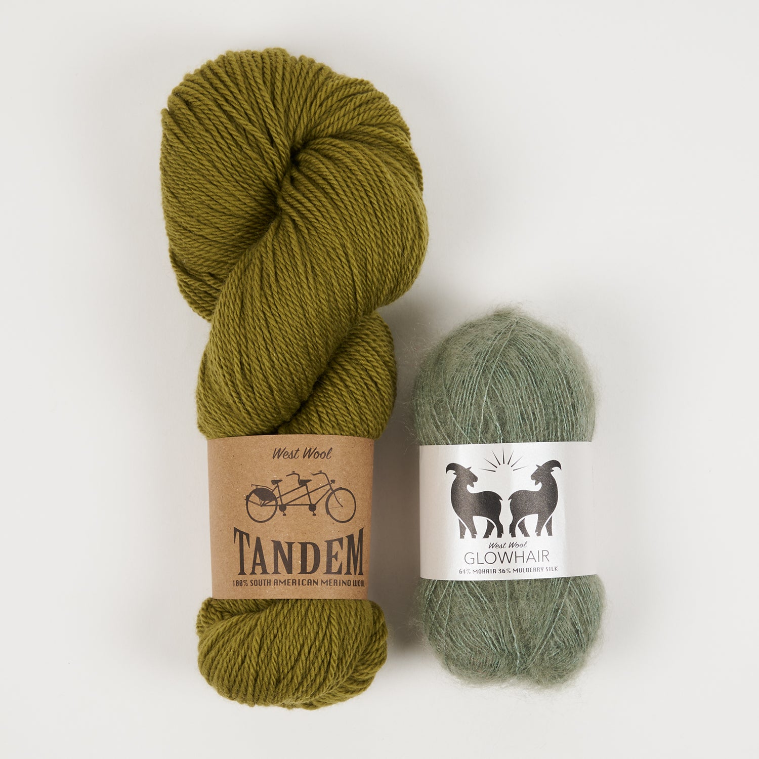 West Wool GREYKJAVIK SHAWL - SAGE FERN Mohair Silk Merino wool DK Lace green Westknits Kits
