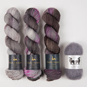 Dark Omen Yarn GREYKJAVIK RITUAL Merino wool Nylon Mohair Silk Mixed Weight Quick Kits