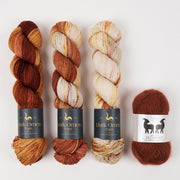 Dark Omen Yarn HIKING CAMPGROUND Merino wool Nylon Mohair Silk Mixed Weight Quick Kits