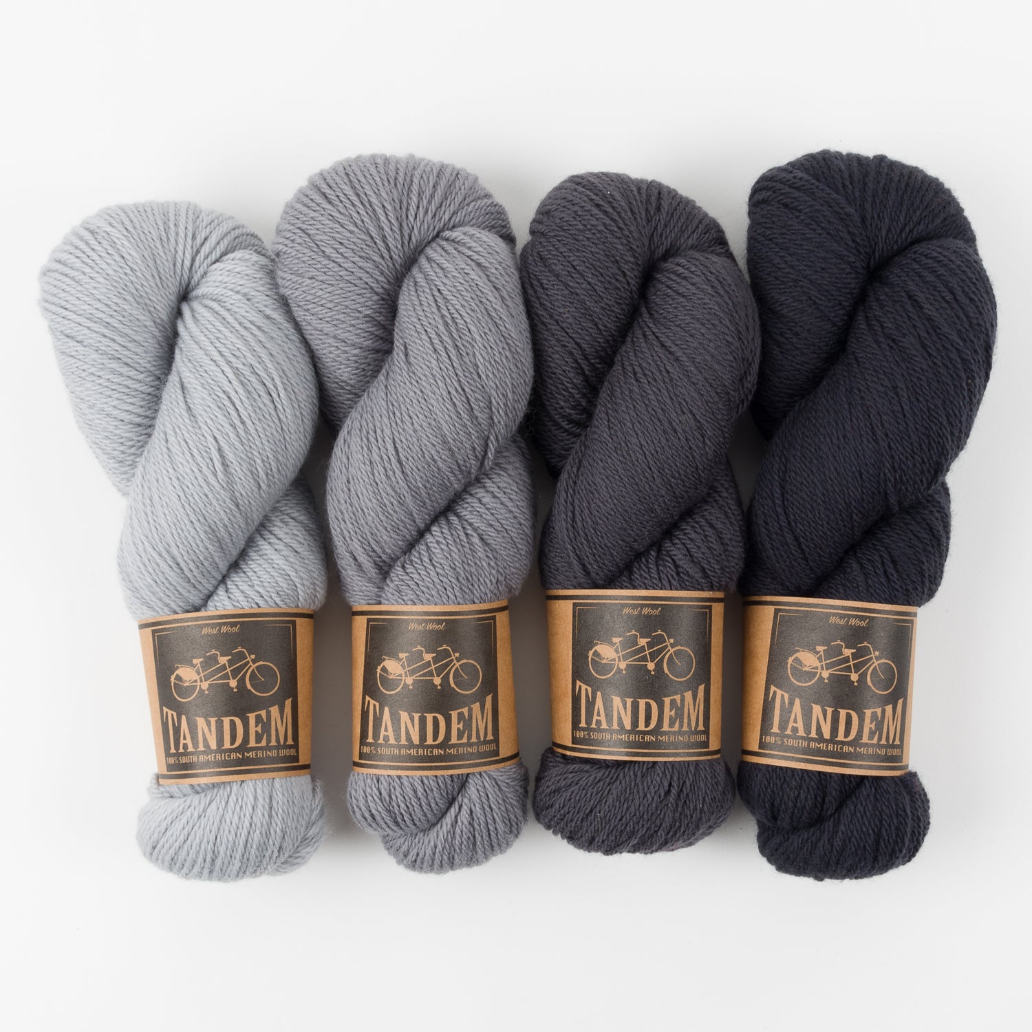 West Wool EMBOSSED JACQUARD SKINNY SCARF - GREY MARINIÈRE Merino wool DK grey Westknits Kits