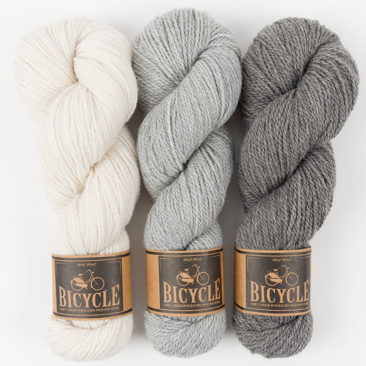 West Wool GREY METAL Merino wool Fingering Quick Kits