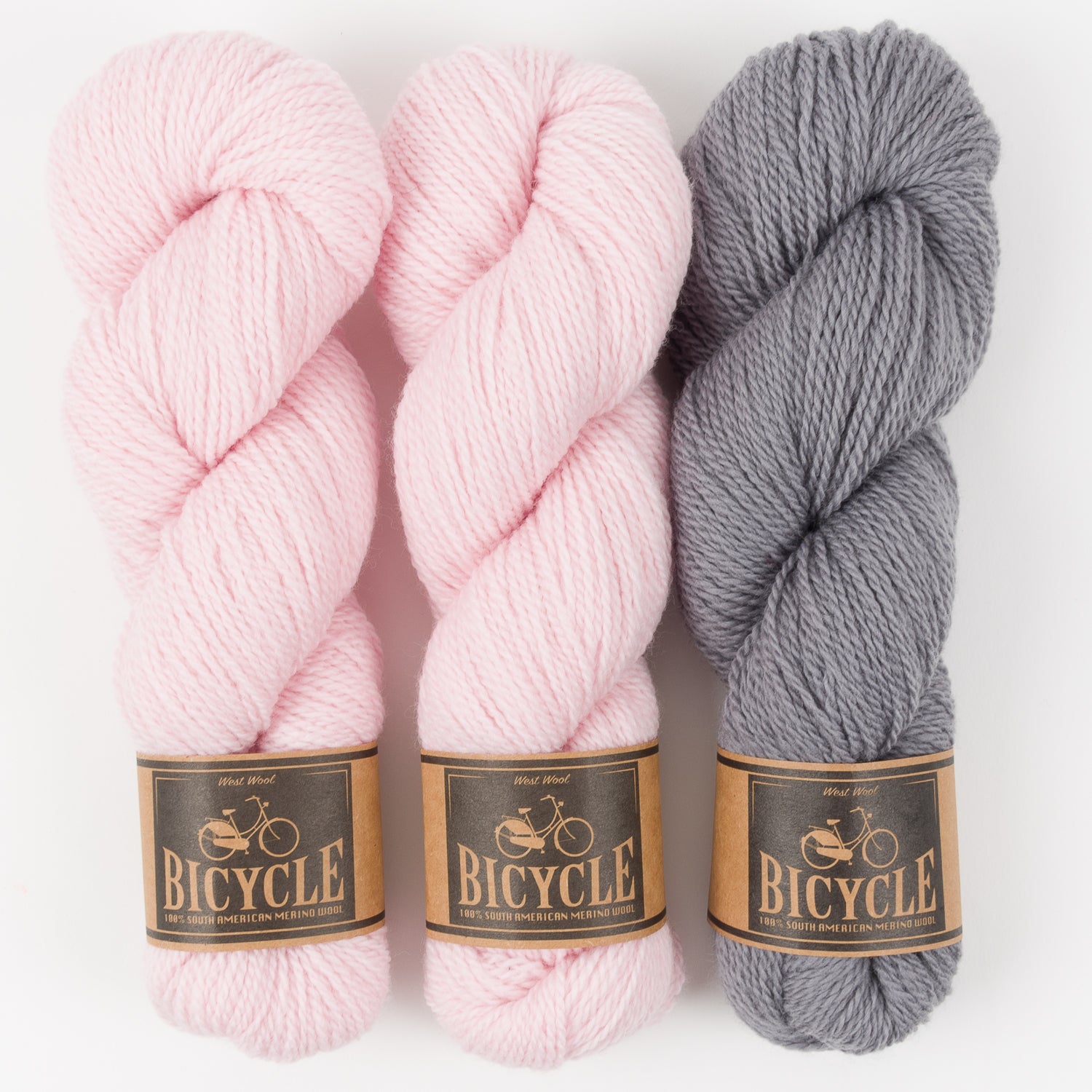West Wool GREY POWDER Merino wool Fingering Quick Kits