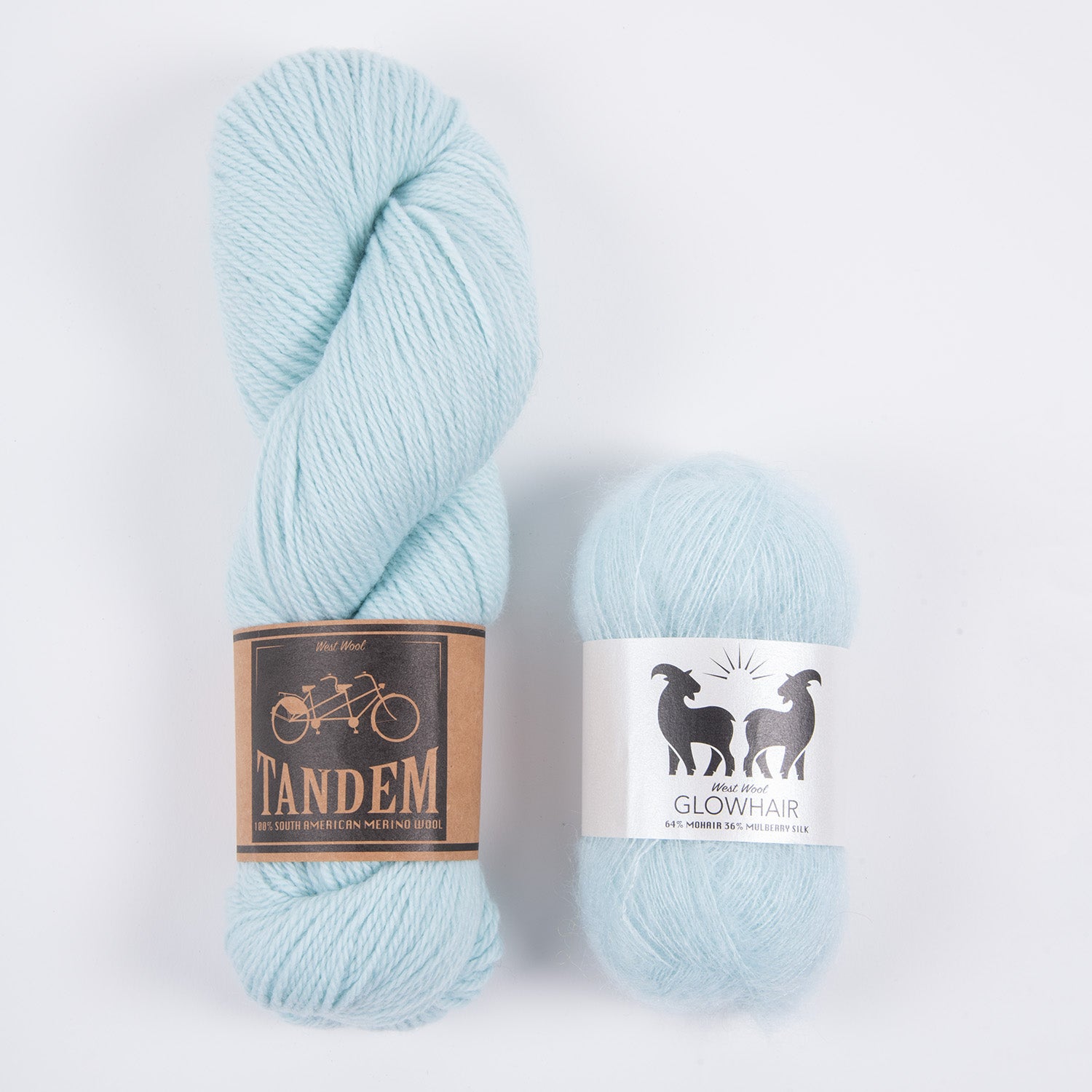 West Wool GLASS MOHAIR MATCH TRIO DK Mohair Silk Merino wool Mixed Weight Quick Kits