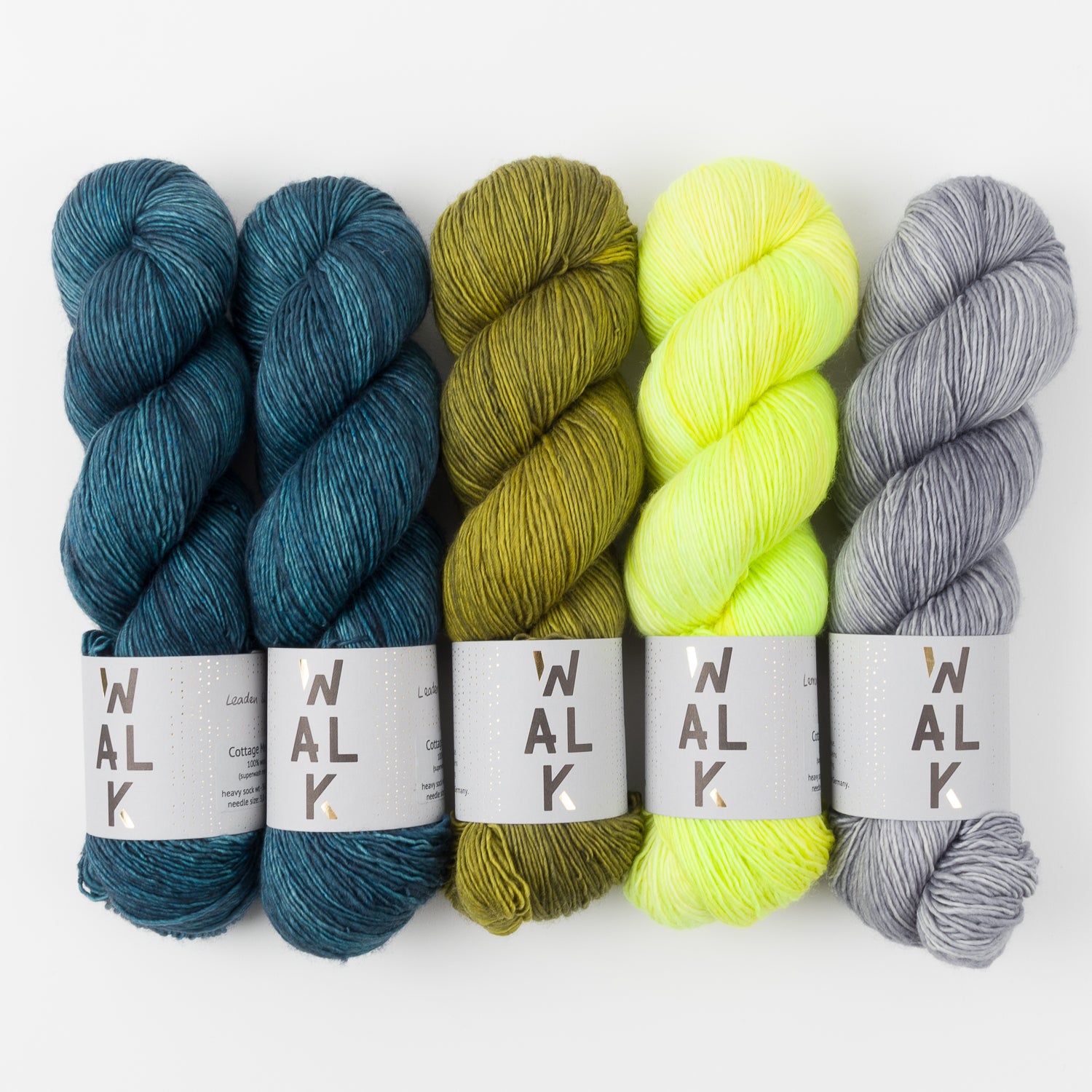 WALK Collection GLISTENING PEBBLES Merino wool Fingering Quick Kits