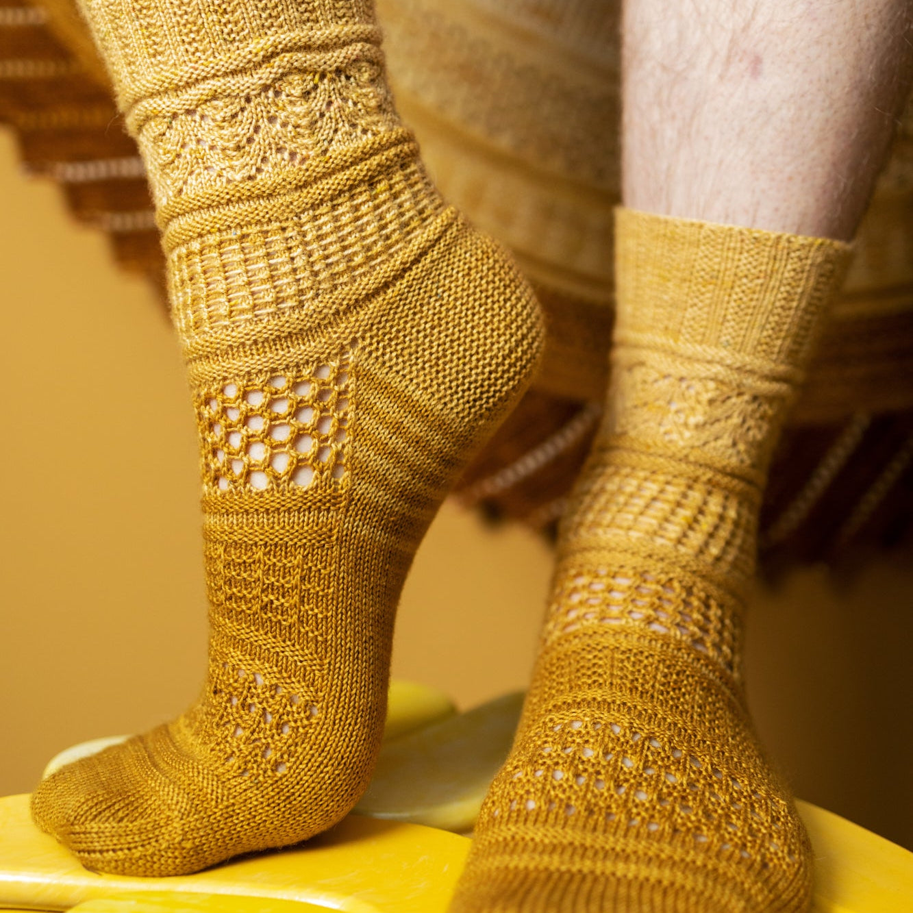 Glittering Snowscape Socks