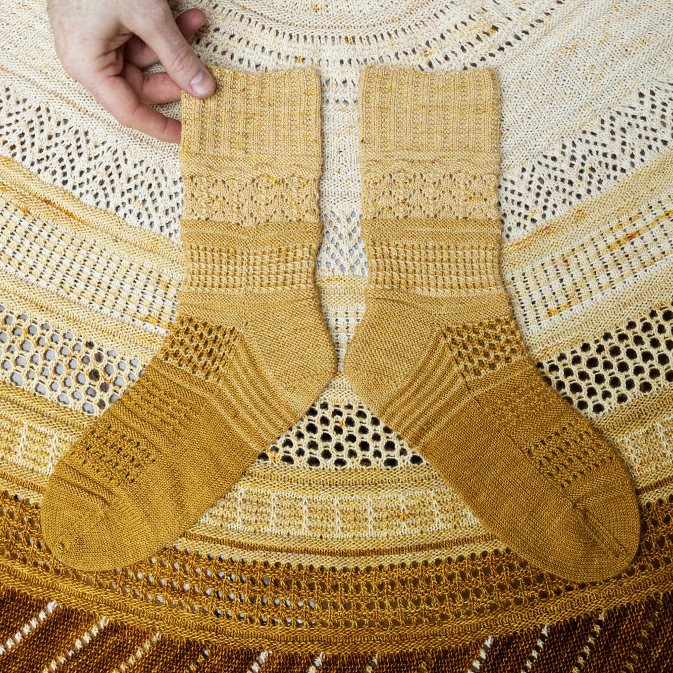 Glittering Snowscape Socks