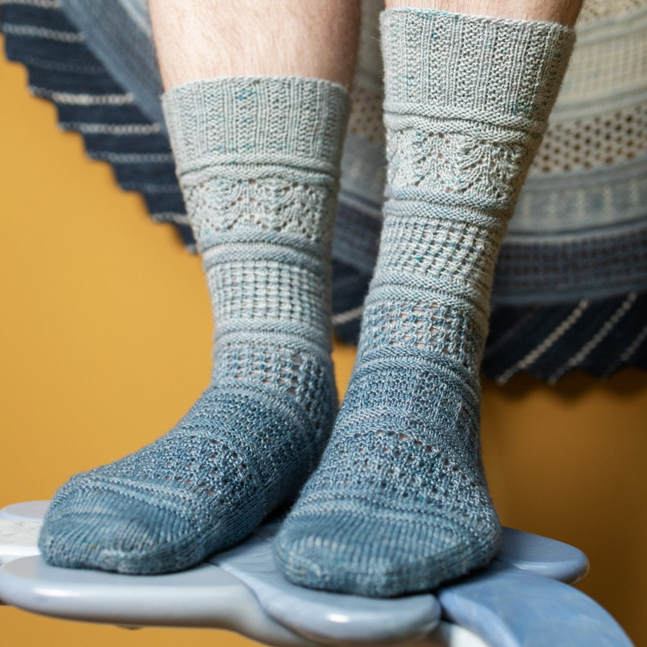 Glittering Snowscape Socks