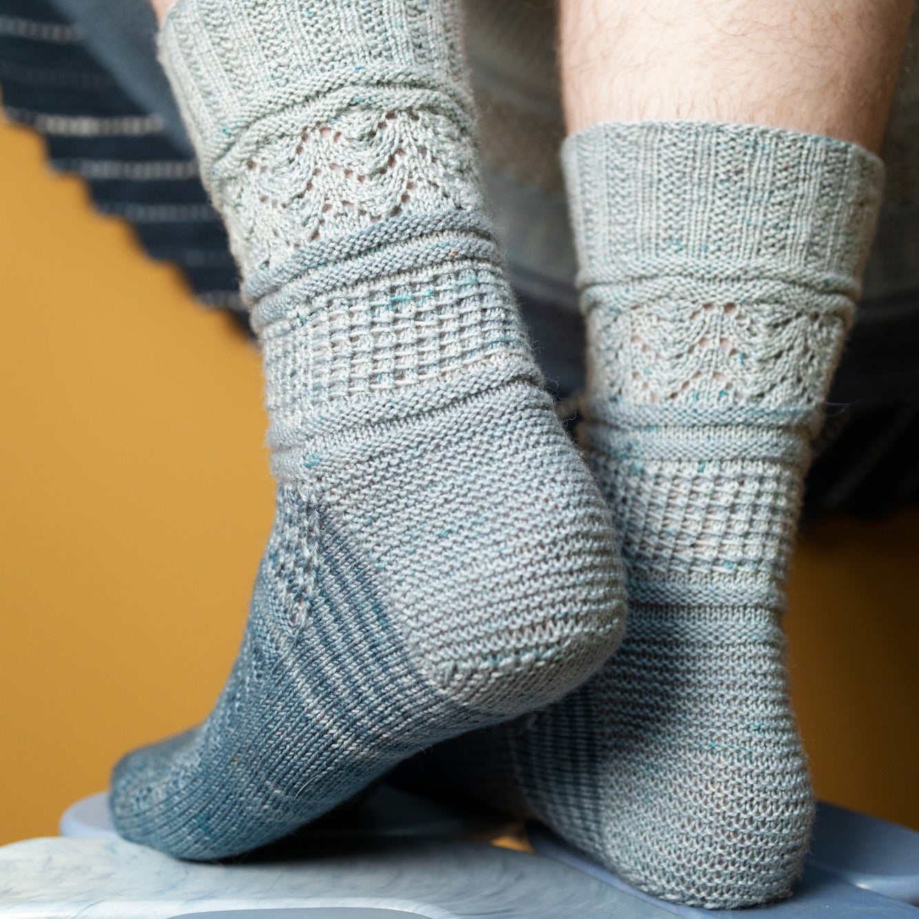 Glittering Snowscape Socks