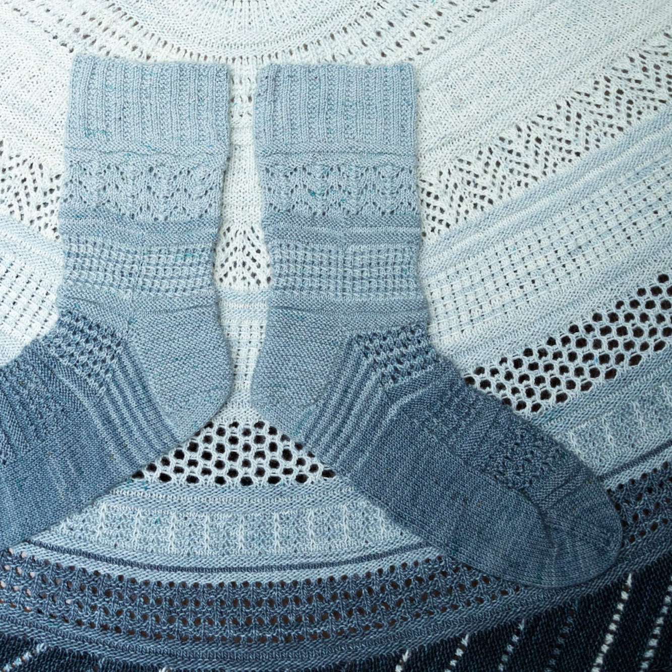 Glittering Snowscape Socks