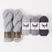 West Wool GREY COUTURE Mohair Silk Merino wool Mixed Weight Quick Kits