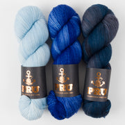 Punk Rock Unicorn GONE SAILING Merino wool Nylon Fingering Quick Kits