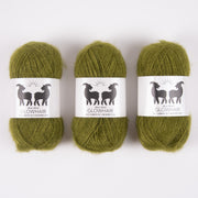 West Wool GLOWHAIR - GREEN OLIVE Mohair Silk Lace green Yarn
