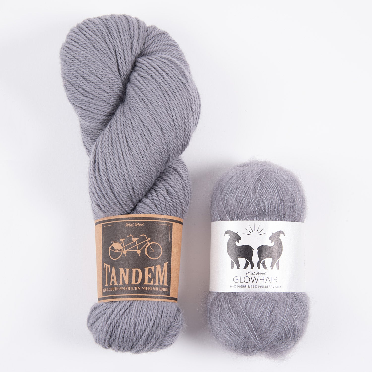 West Wool GREYKJAVIK MOHAIR MATCH FOUR DK Mohair Silk Merino wool Mixed Weight Quick Kits