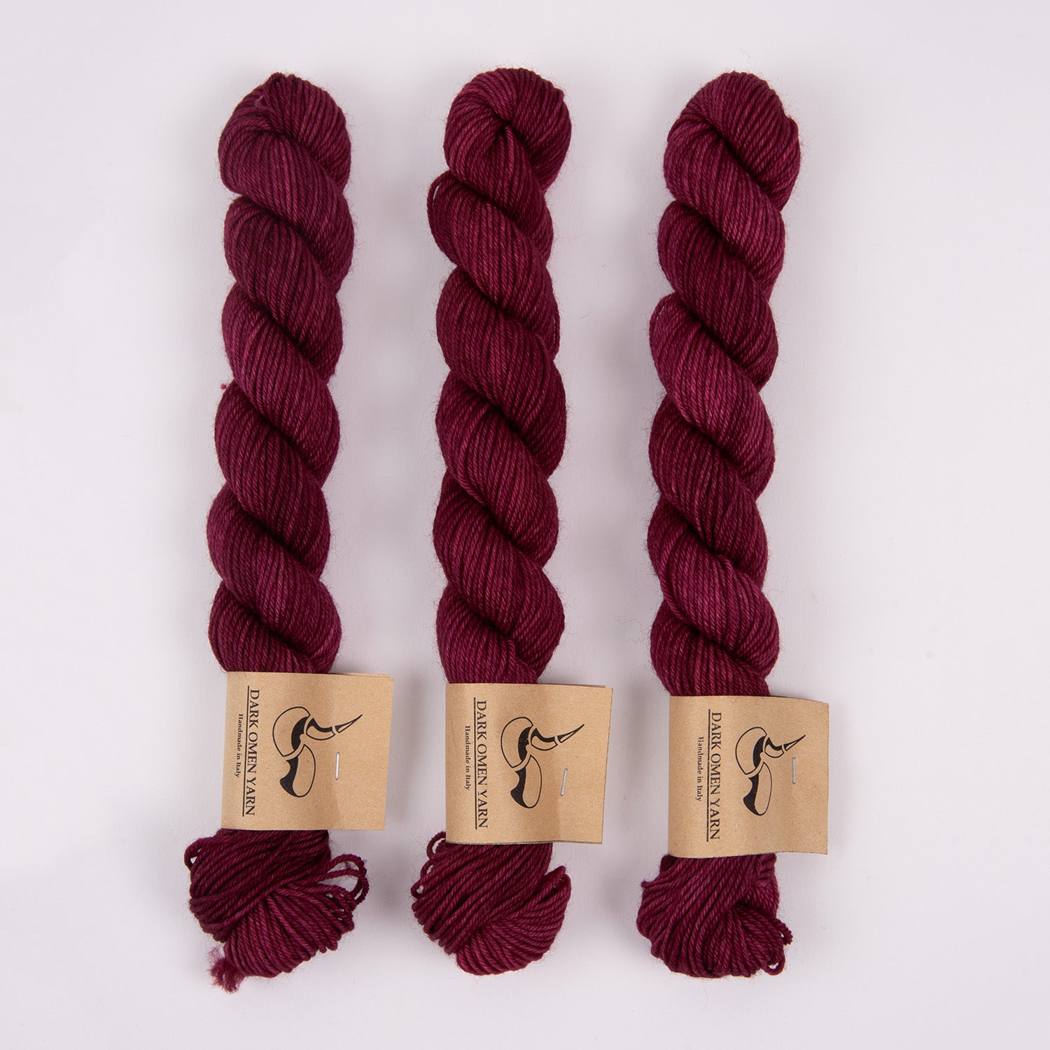 Dark Omen Yarn MERINO SOCK MINI - GRIMM Merino wool Nylon Fingering red Yarn