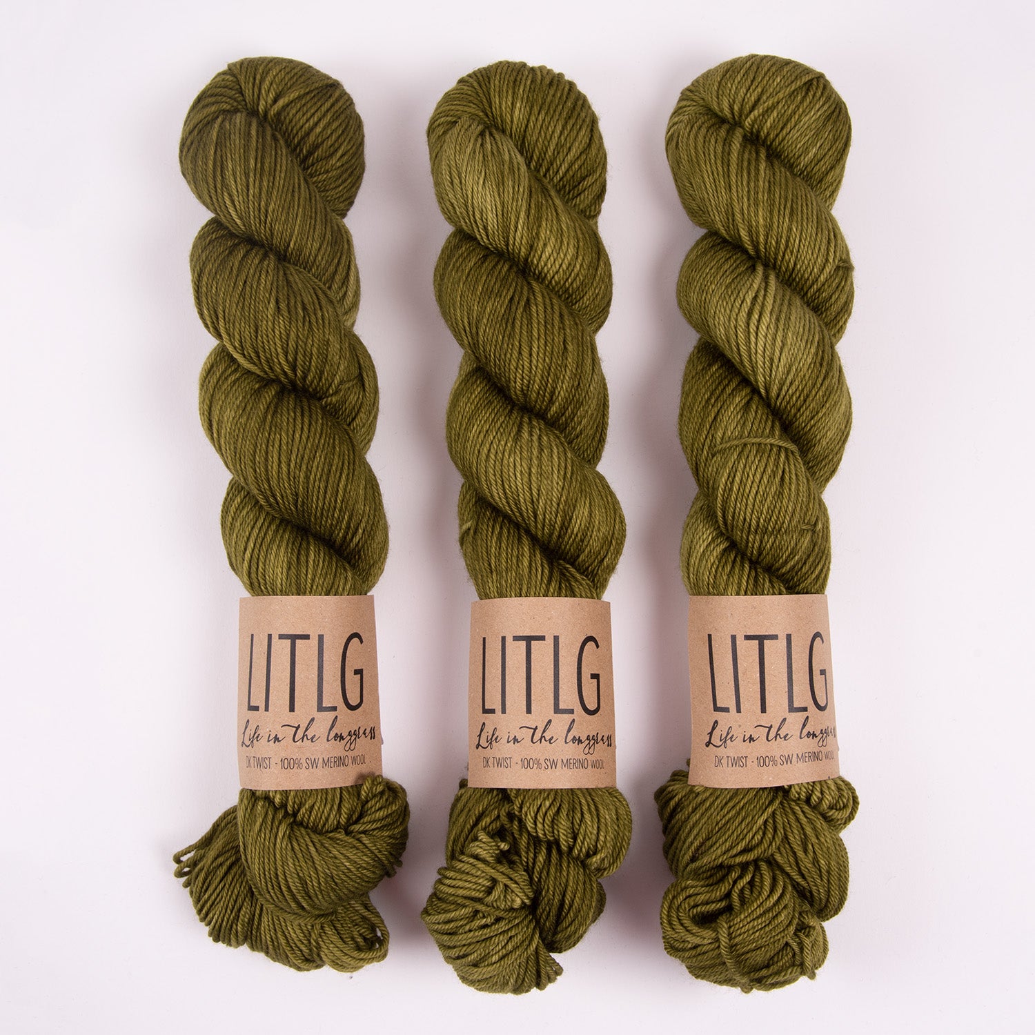 Life in The Long Grass LITLG DK TWIST - GROVE Merino wool DK green Yarn