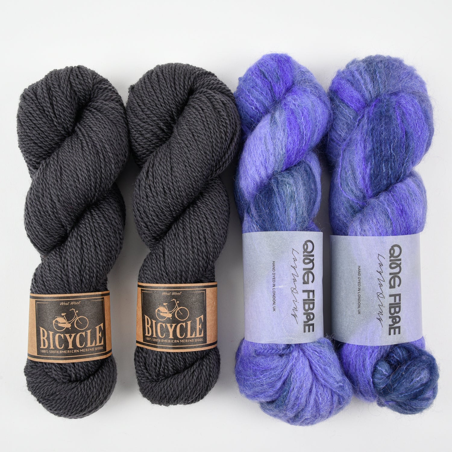 Qing Fibre HAND WRITTEN LETTER Alpaca Merino wool Silk Mixed Weight Quick Kits