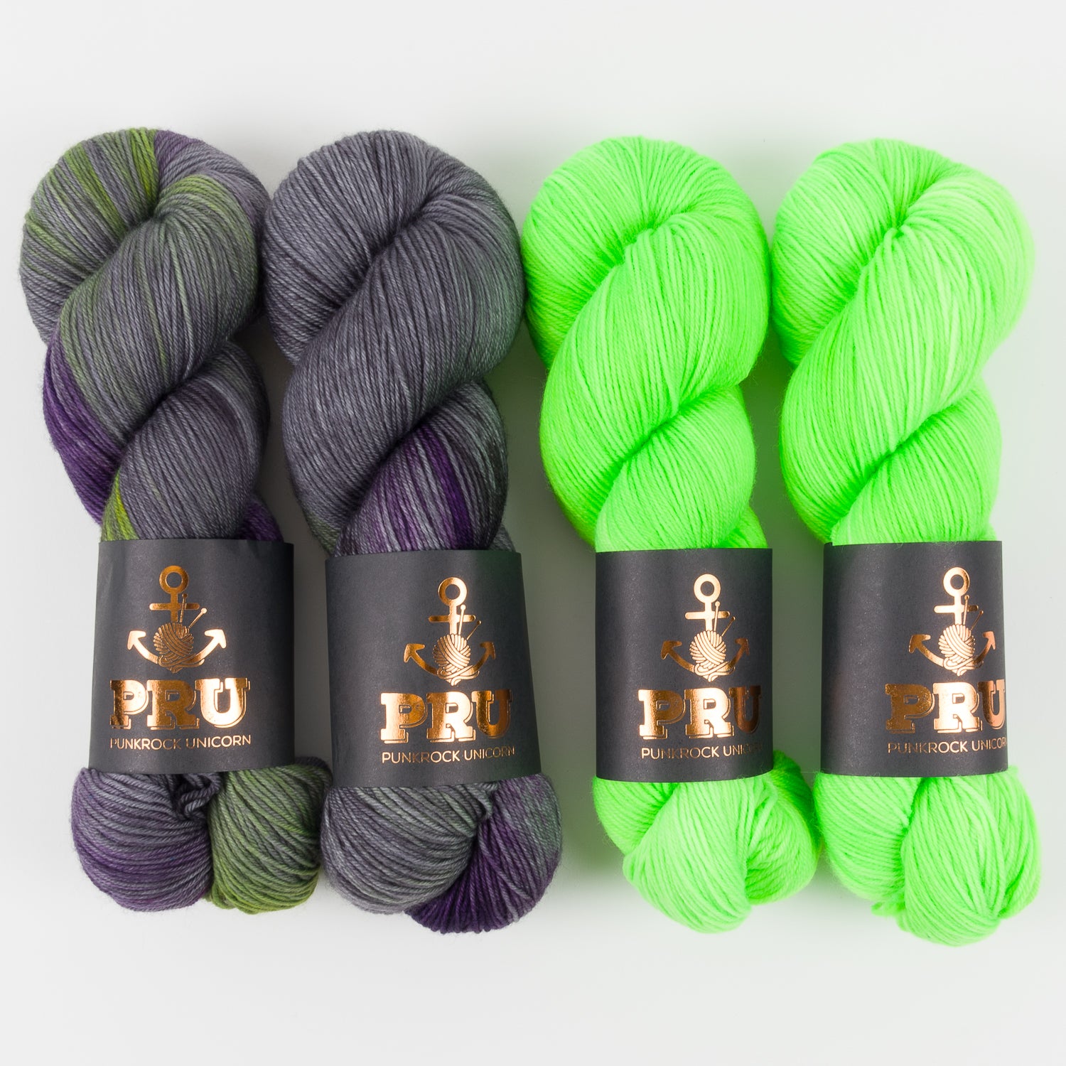 Punk Rock Unicorn HAUNTED CONTRAST Merino wool Nylon Fingering Quick Kits