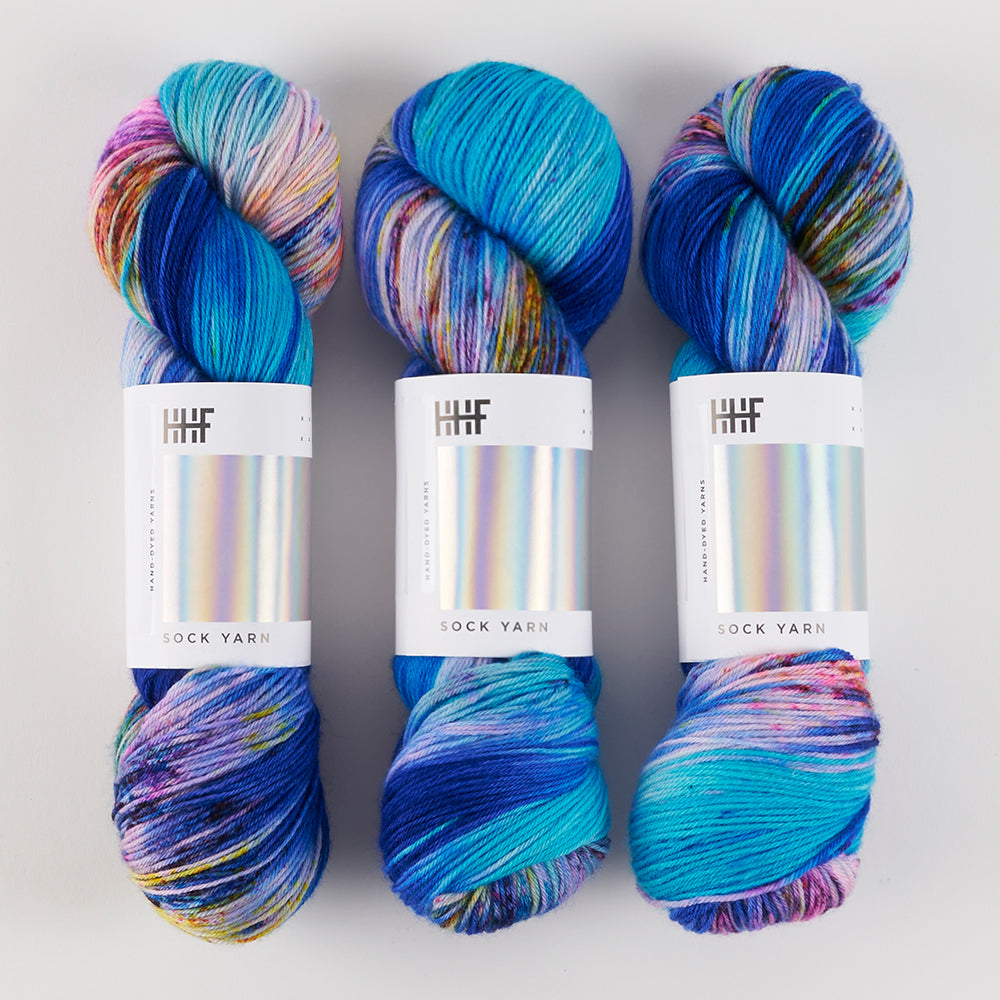 Hedgehog Fibres HEDGEHOG SOCK - AHOY! Merino wool Nylon Fingering blue Yarn