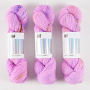 Hedgehog Fibres HEDGEHOG SOCK - BIRTHDAY CAKE Merino wool Nylon Fingering purple Yarn