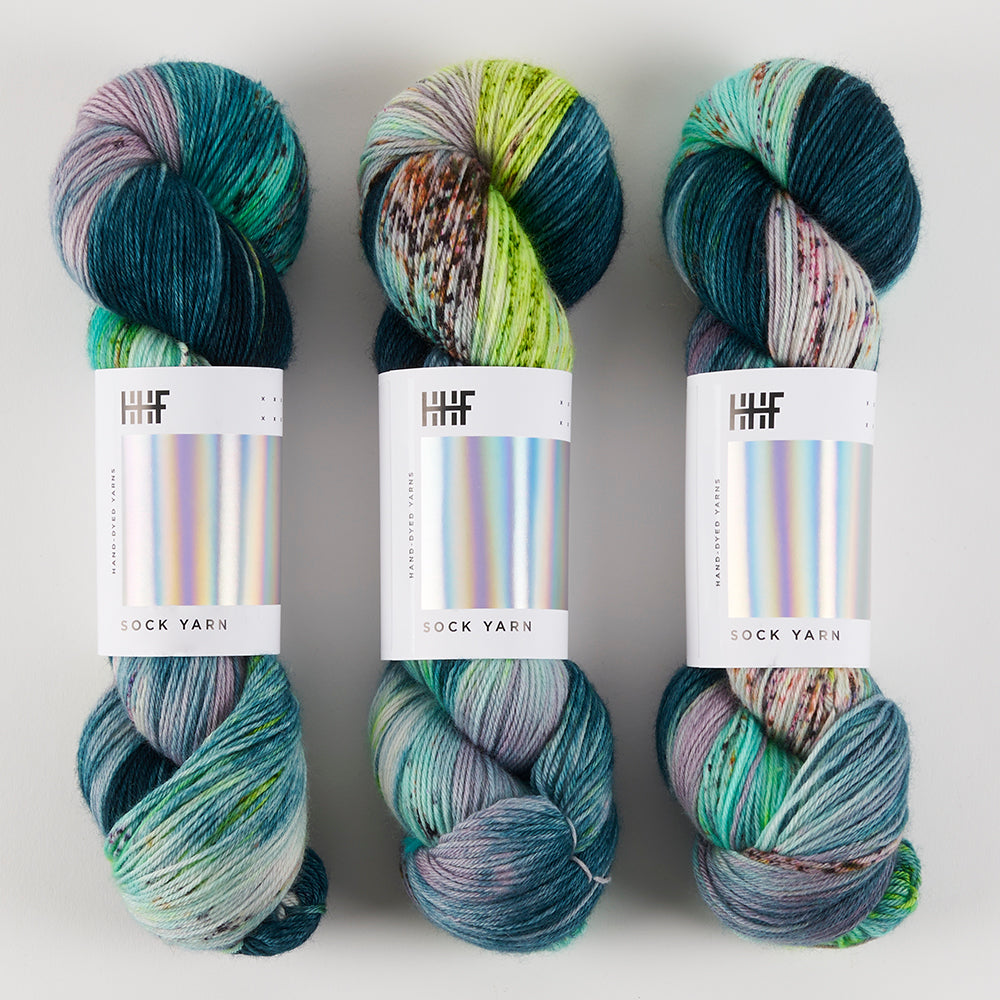 Hedgehog Fibres HEDGEHOG SOCK - BRINE Merino wool Nylon Fingering multicolour Yarn