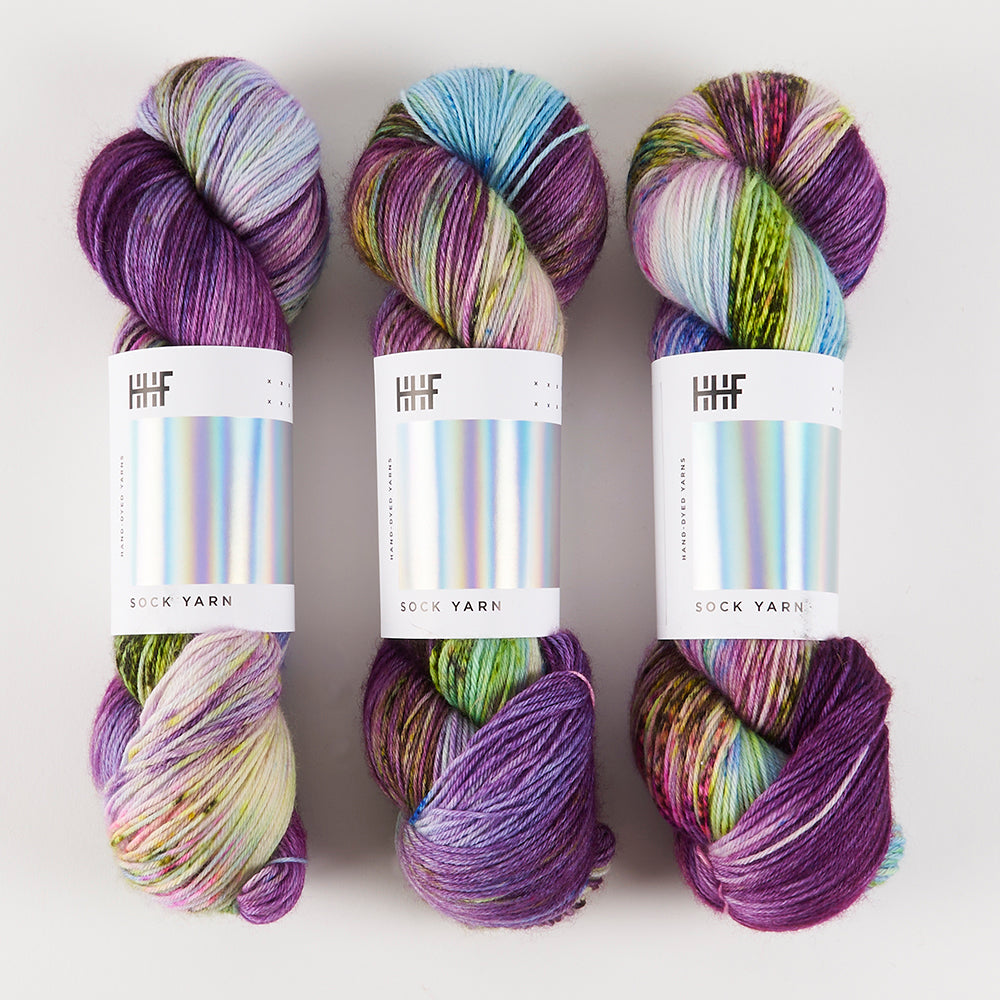 Hedgehog Fibres HEDGEHOG SOCK - CELESTIAL Merino wool Nylon Fingering purple Yarn