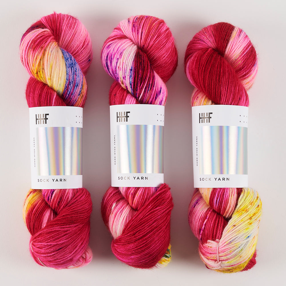 Hedgehog Fibres HEDGEHOG SOCK - CRUSH Merino wool Nylon Fingering pink Yarn