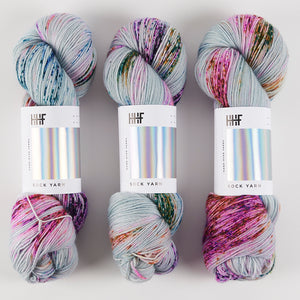 Hedgehog Fibres HEDGEHOG SOCK - CUMULUS Merino wool Nylon Fingering blue Yarn