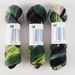 Hedgehog Fibres HEDGEHOG SOCK - EVERGLADE Merino wool Nylon Fingering green Yarn