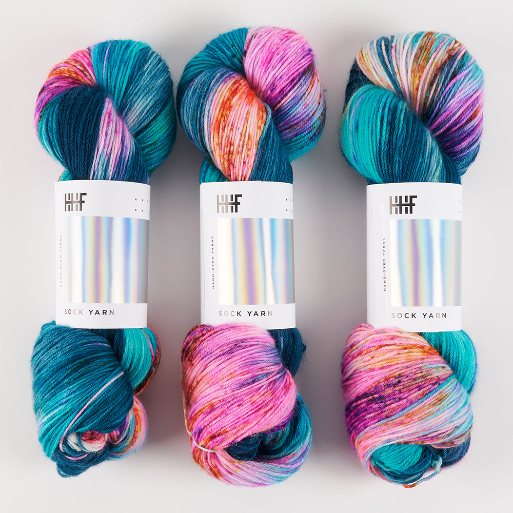 Hedgehog Fibres HEDGEHOG SOCK - FLIP FLOP Merino wool Nylon Fingering multicolour Yarn