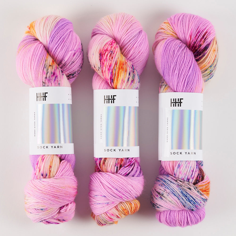 Hedgehog Fibres HEDGEHOG SOCK - FUN FAIR Merino wool Nylon Fingering multicolour purple Yarn