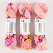 Hedgehog Fibres HEDGEHOG SOCK - FUNFETTI Merino wool Nylon Fingering peach multicolour Yarn