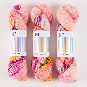 Hedgehog Fibres HEDGEHOG SOCK - FUNFETTI Merino wool Nylon Fingering peach multicolour Yarn