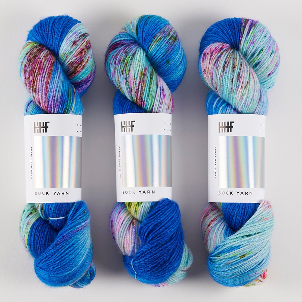 Hedgehog Fibres HEDGEHOG SOCK - HARBOUR Merino wool Nylon Fingering blue Yarn