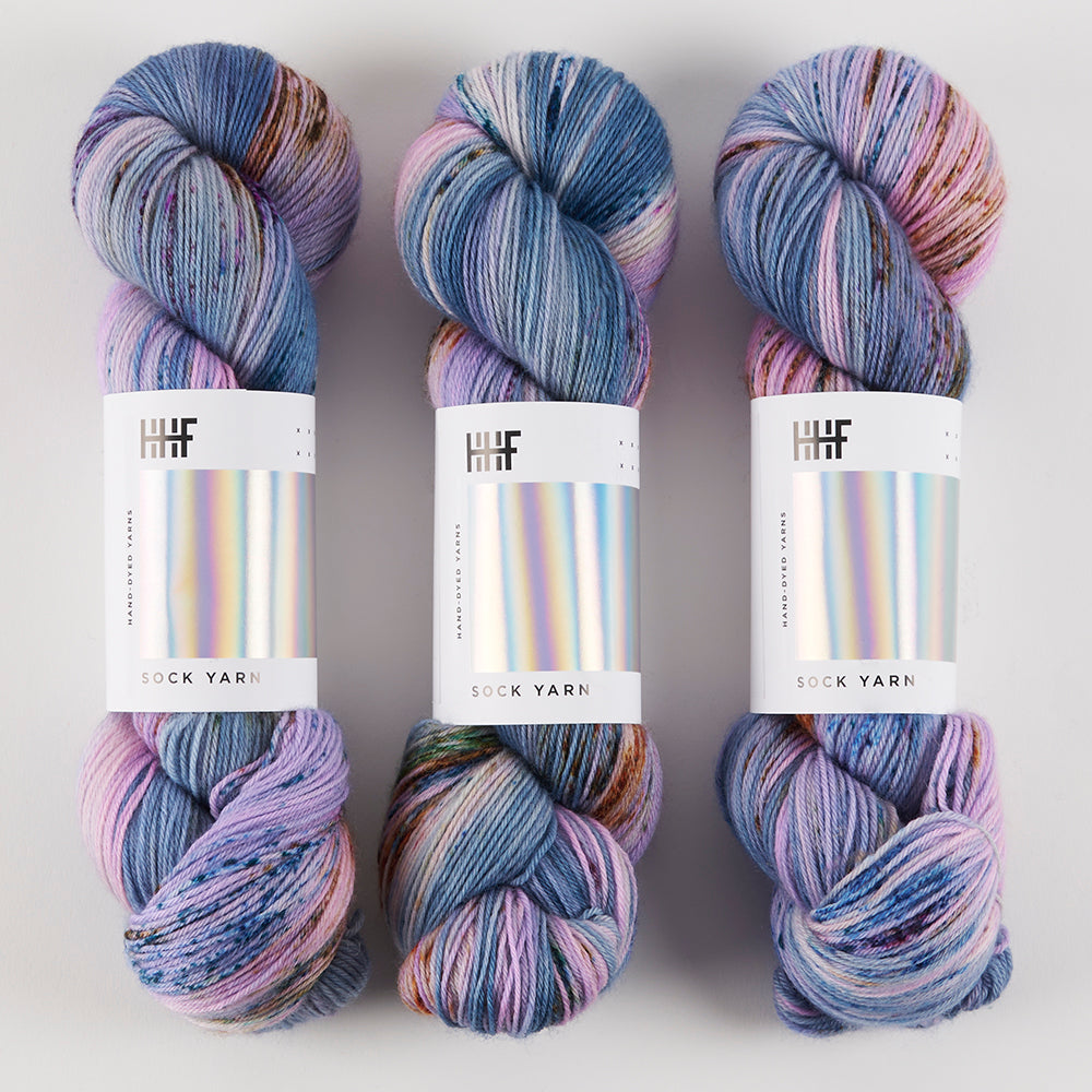 Hedgehog Fibres HEDGEHOG SOCK - KAYAK Merino wool Nylon Fingering purple blue Yarn