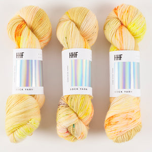 Hedgehog Fibres HEDGEHOG SOCK - LIGHTNING BUG Merino wool Nylon Fingering yellow Yarn