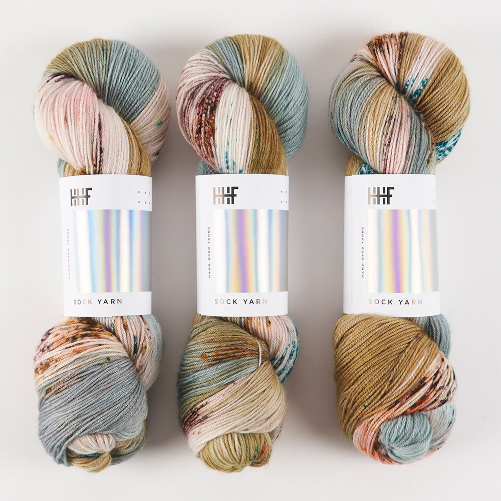 Hedgehog Fibres HEDGEHOG SOCK - MOSS AGATE Merino wool Nylon Fingering multicolour Yarn