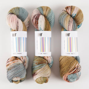 Hedgehog Fibres HEDGEHOG SOCK - MOSS AGATE Merino wool Nylon Fingering multicolour Yarn