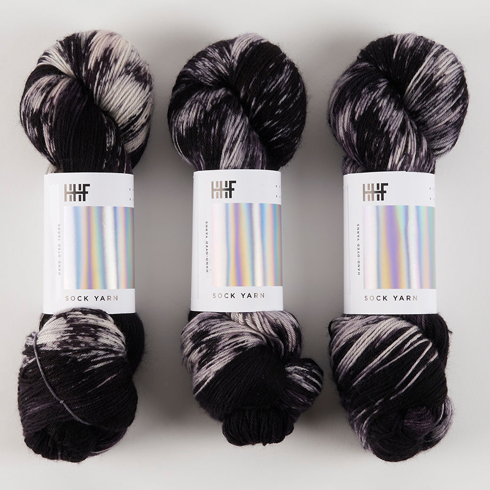 Hedgehog Fibres HEDGEHOG SOCK - ORCA Merino wool Nylon Fingering black Yarn