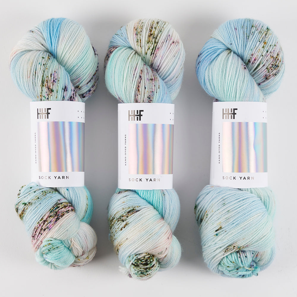 Hedgehog Fibres HEDGEHOG SOCK - OZONE Merino wool Nylon Fingering blue Yarn