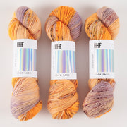 Hedgehog Fibres HEDGEHOG SOCK - PAPAYA Merino wool Nylon Fingering orange Yarn