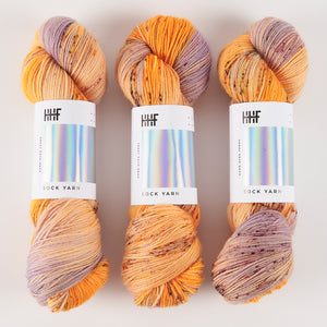 Hedgehog Fibres HEDGEHOG SOCK - PAPAYA Merino wool Nylon Fingering orange Yarn