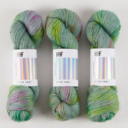 Hedgehog Fibres HEDGEHOG SOCK - PARKLIFE Merino wool Nylon Fingering green Yarn
